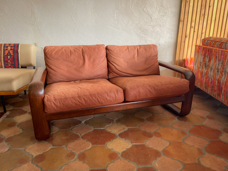 Rosenthal Hombre 2 seater leather loveseat by Burkhard Vogtherr