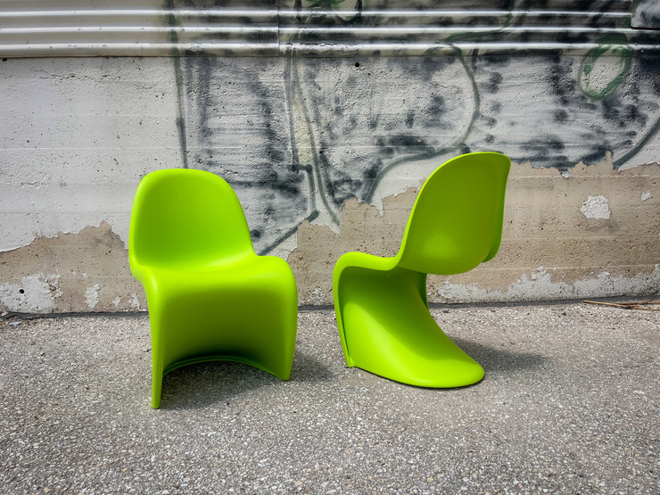Lime Green Junior Vitra Verner Panton Chair Set