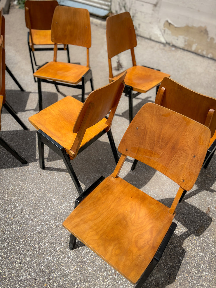 Plywood Stacking Chairs attrb. Roland Rainer (8 available, priced individually)