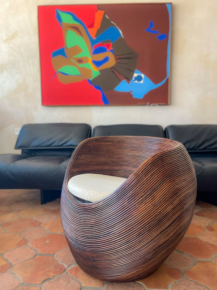 Pencil Reed Cone Chair