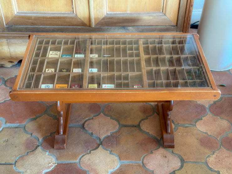 Letterpress Tray Trestled Coffee Table