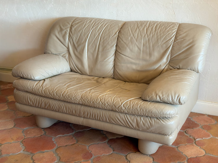 Nicoletti Inspired Leather Loveseat