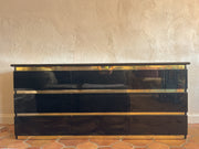 Black Lacquered & Brass Plated Dresser