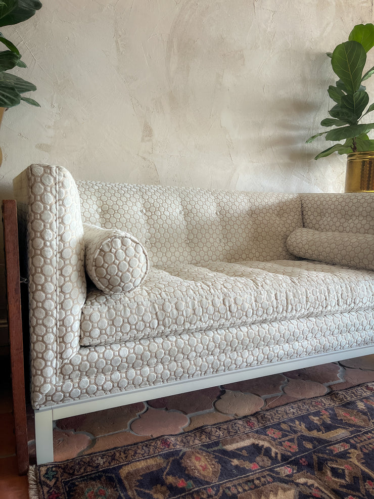 Cream Dot Loveseat