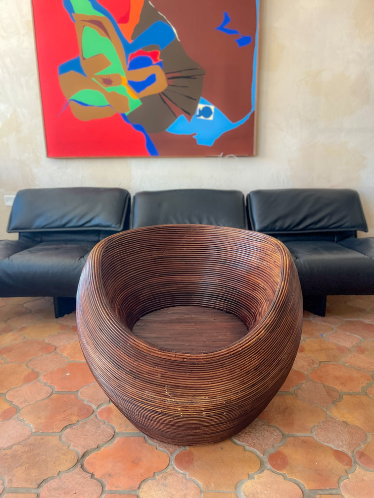 Pencil Reed Cone Chair