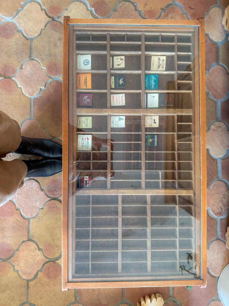 Letterpress Tray Trestled Coffee Table