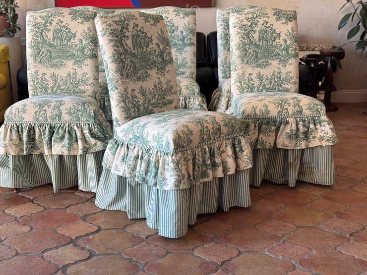 Toile Bow Dining Chairs