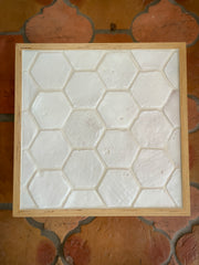 White Hex Tiled Rolling Stand (FREE SHIPPING)