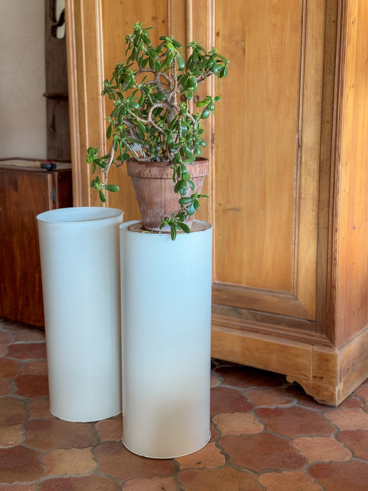 Vintage White Metal Pedestals
