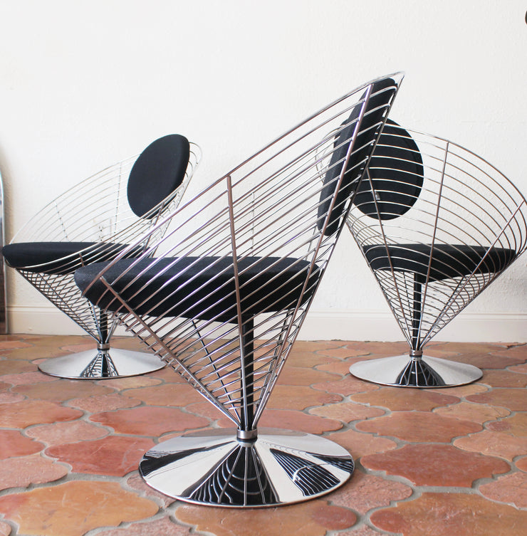 Wire Cone Chair(s) by Verner Panton