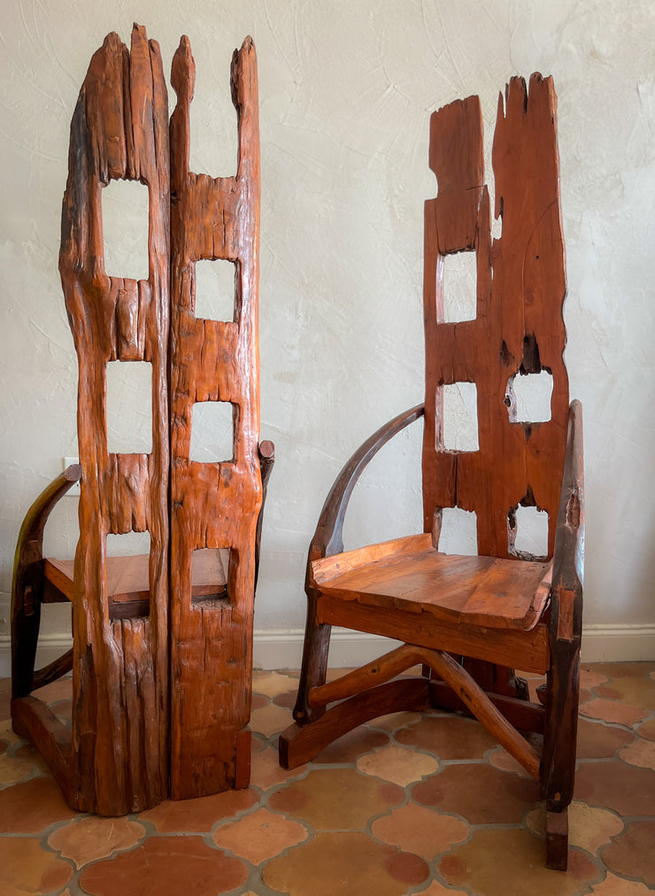 Primitive Wood Chairs from Thailand (priced individually)