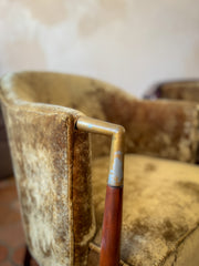 Mid Century His & Hers Velvet Chair Set