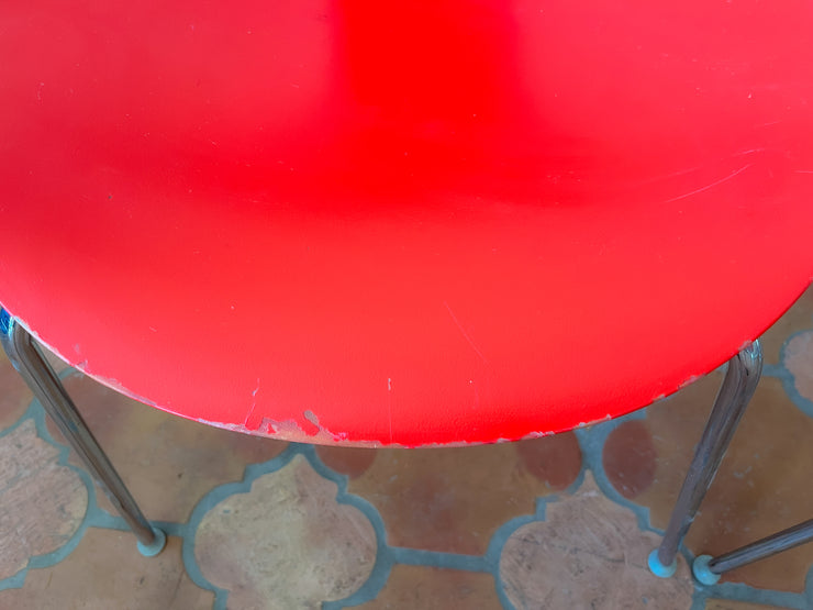 Red Bernhardt Chrome Chairs (Set of 4)