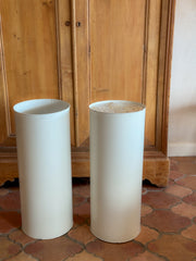 Vintage White Metal Pedestals