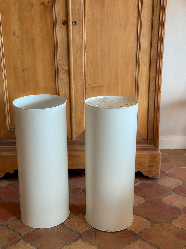 Vintage White Metal Pedestals