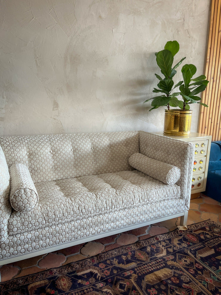 Cream Dot Loveseat