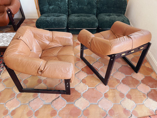 Percival Lafer Leather Lounge Chairs (2 available)