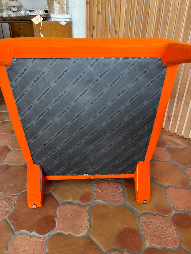 Orange Felt Roche Bobois Silhouette chair
