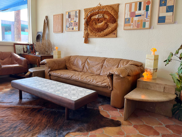 Vintage Rolf Benz Leather Sofa