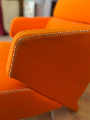 Orange Felt Roche Bobois Silhouette chair