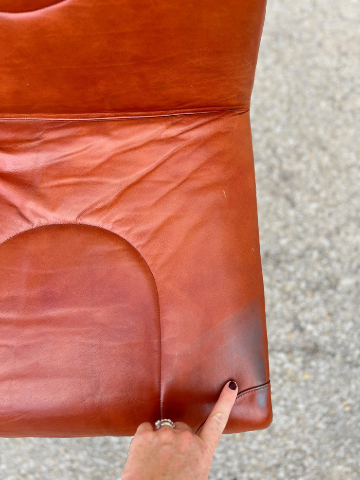 Vintage Leather Dining Chairs (6 total)