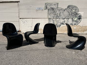 Black Vitra Verner Panton Chair Set