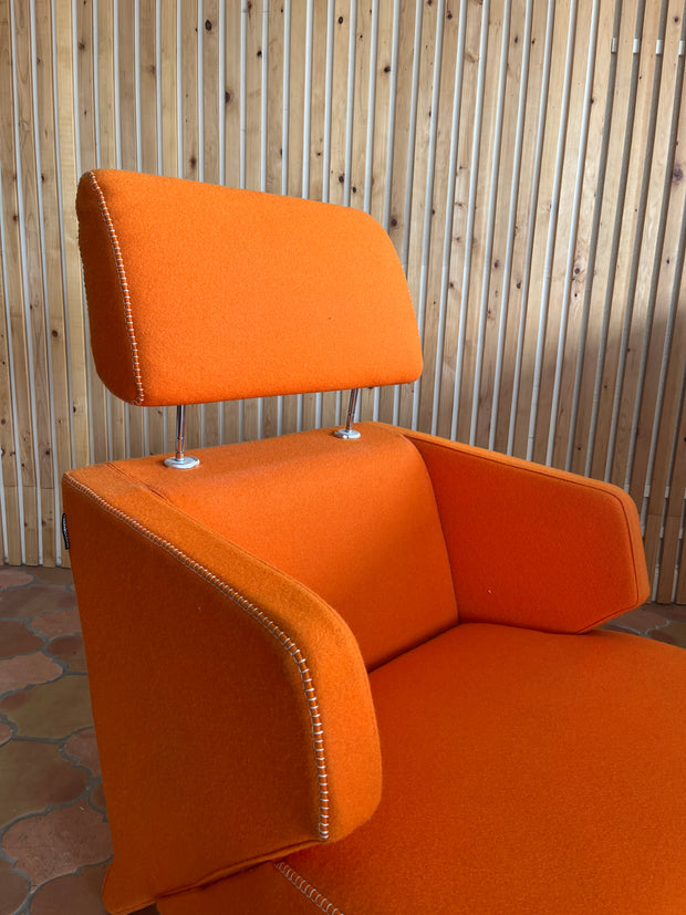 Orange Felt Roche Bobois Silhouette chair