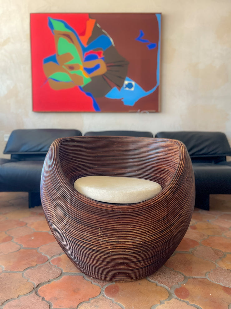 Pencil Reed Cone Chair
