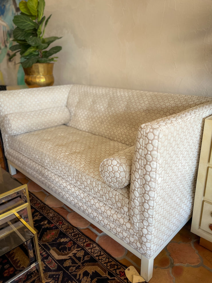 Cream Dot Loveseat