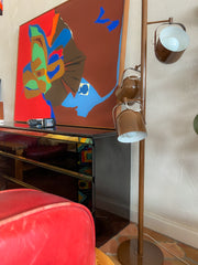 Brown vintage floor lamp