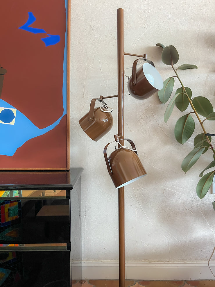Brown vintage floor lamp