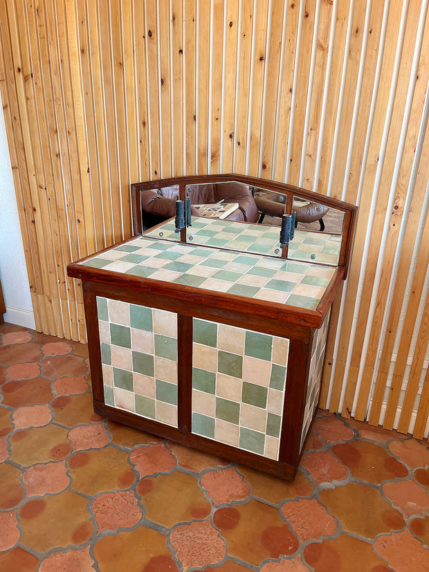 Checkered Zellige Vanity