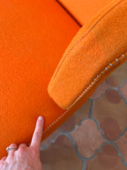 Orange Felt Roche Bobois Silhouette chair