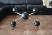 Planet Chrome Coffee Table Round Smoked Glass Top