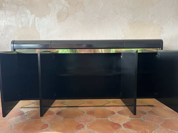 Lane Black Lacquered Console