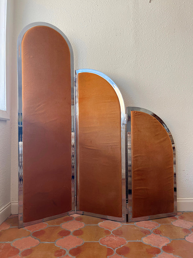 Arthur Umanoff Geometric Folding Screen by Thaden Metals, 1970s