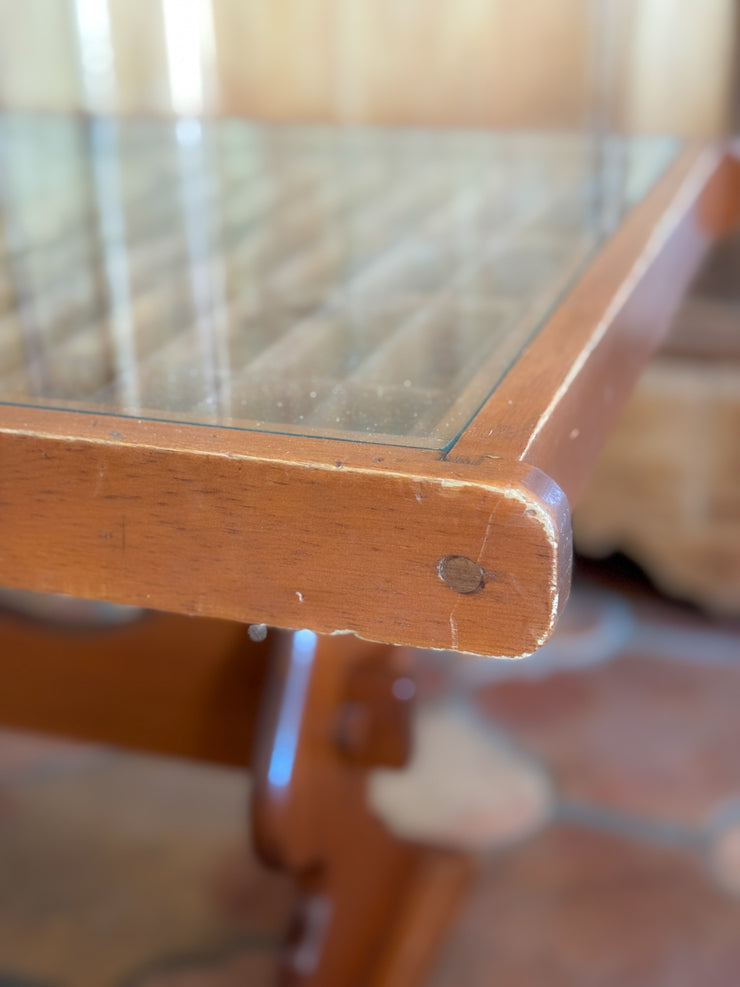 Letterpress Tray Trestled Coffee Table