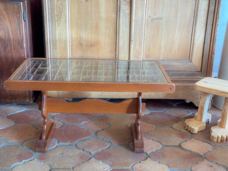 Letterpress Tray Trestled Coffee Table