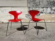 Red Bernhardt Chrome Task Desk Chair (2 available)