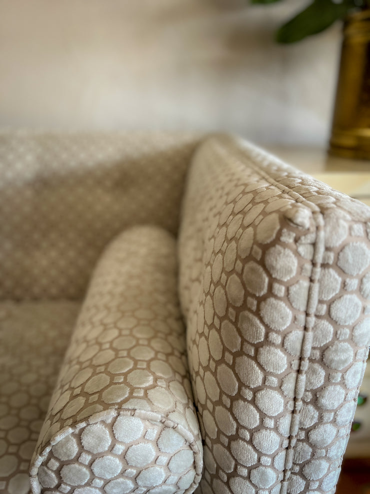 Cream Dot Loveseat