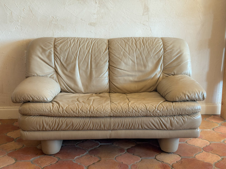 Nicoletti Inspired Leather Loveseat