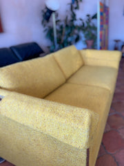 Yellow & Chrome Loveseat