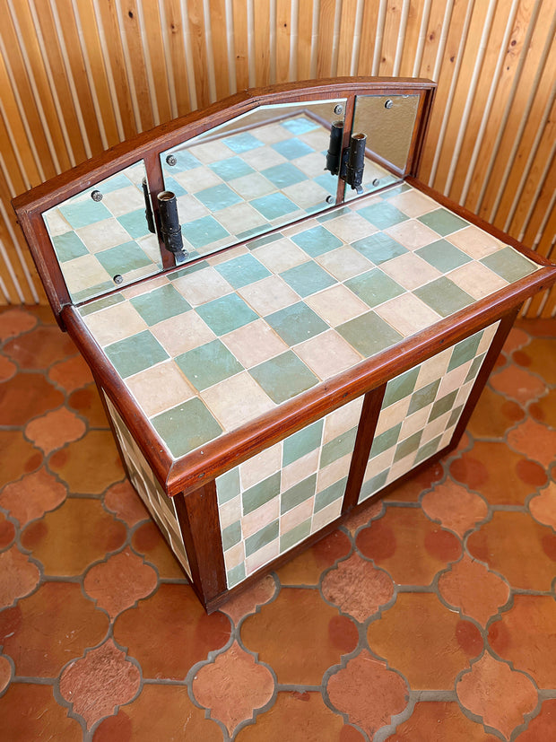 Checkered Zellige Vanity