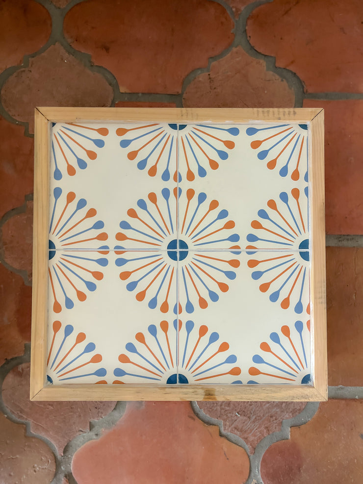 Floral Tiled Rolling Stand (FREE SHIPPING)