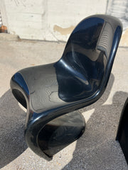 Black Vitra Verner Panton Chair Set