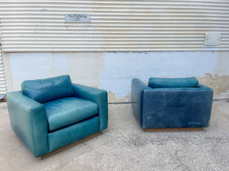 One Kings Lane Leather Club Chairs (priced individually)