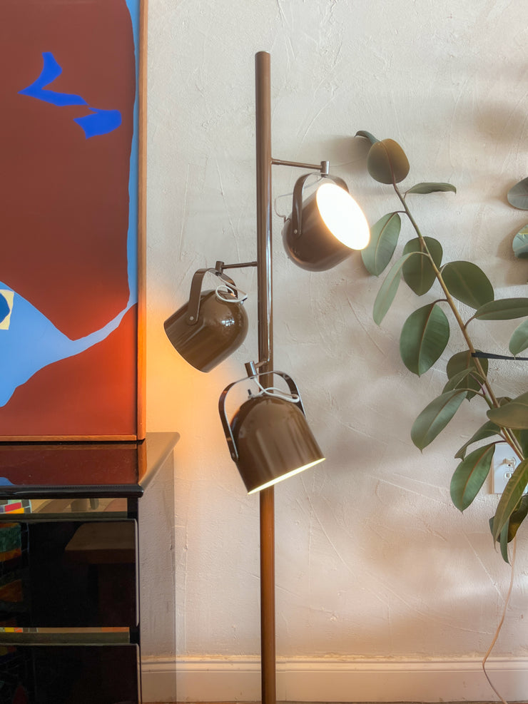 Brown vintage floor lamp