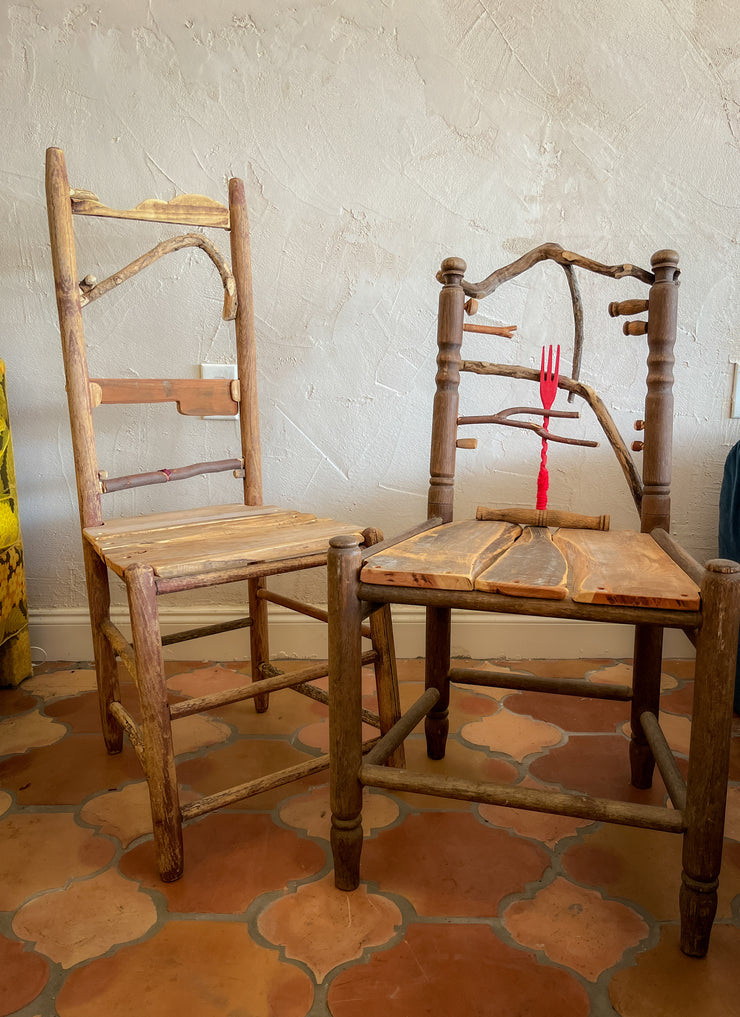 Folk Art Handmade Chair Set