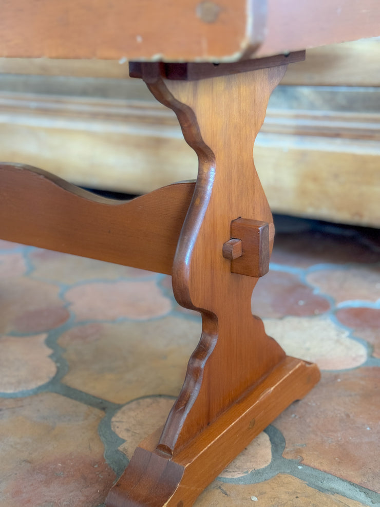 Letterpress Tray Trestled Coffee Table