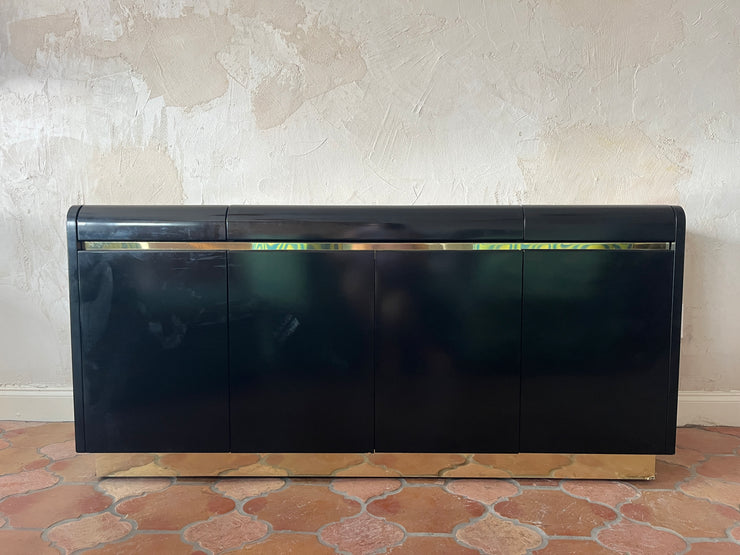 Lane Black Lacquered Console